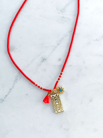 Quaintrelle Good Vibes Charm Necklace